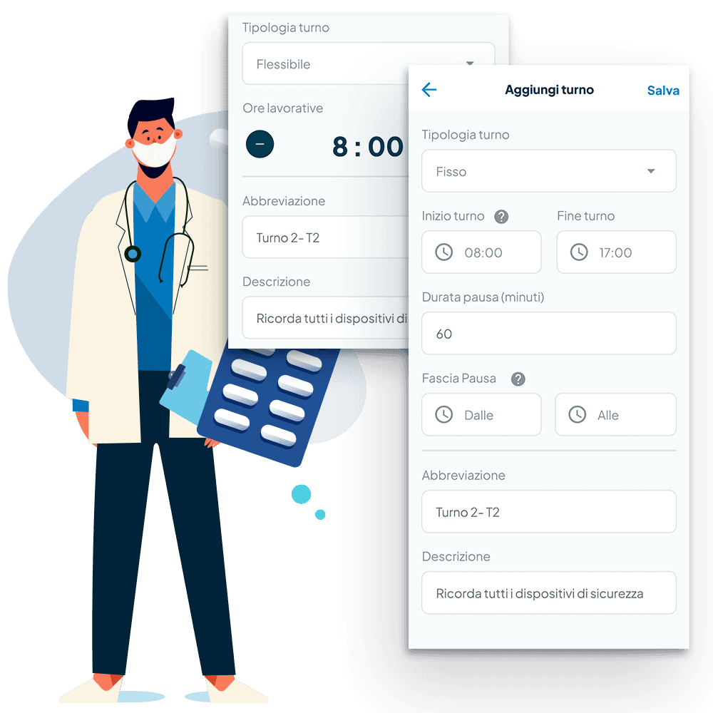 Pianificazione digitale di turni e sedi di lavoro per il personale sanitario tramite Fluida