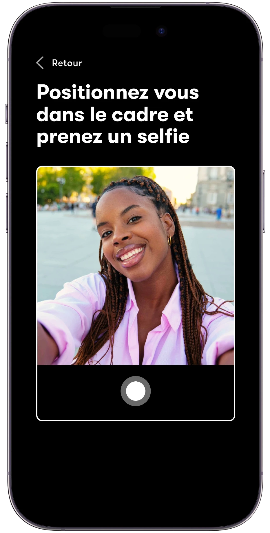 Caméra Selfie pour vérification