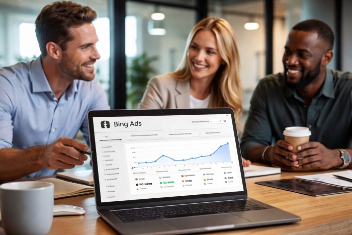 A laptop computer sitting on top of a wooden table