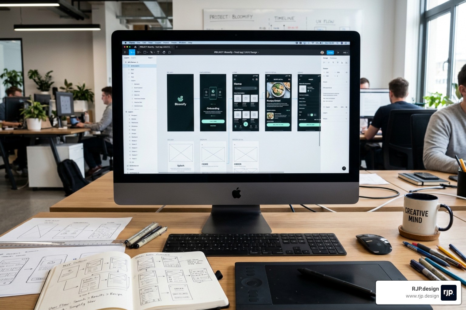 UI/UX wireframes and digital prototypes - creative design agency
