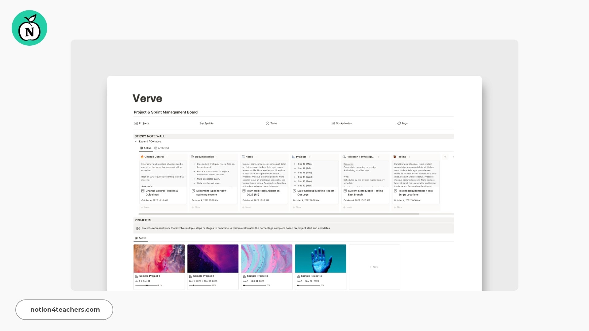 Verve - Agile Project & Sprint Management Board