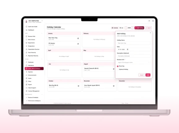 Holiday Management