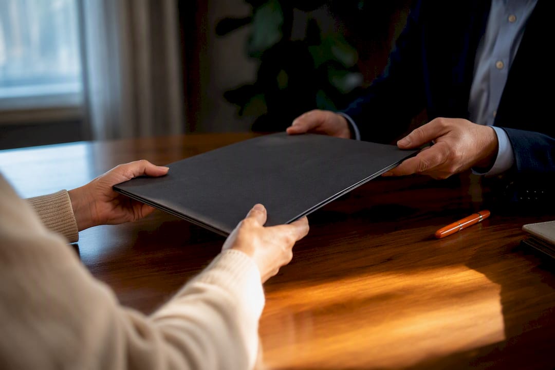 Hands reviewing special needs trust documents