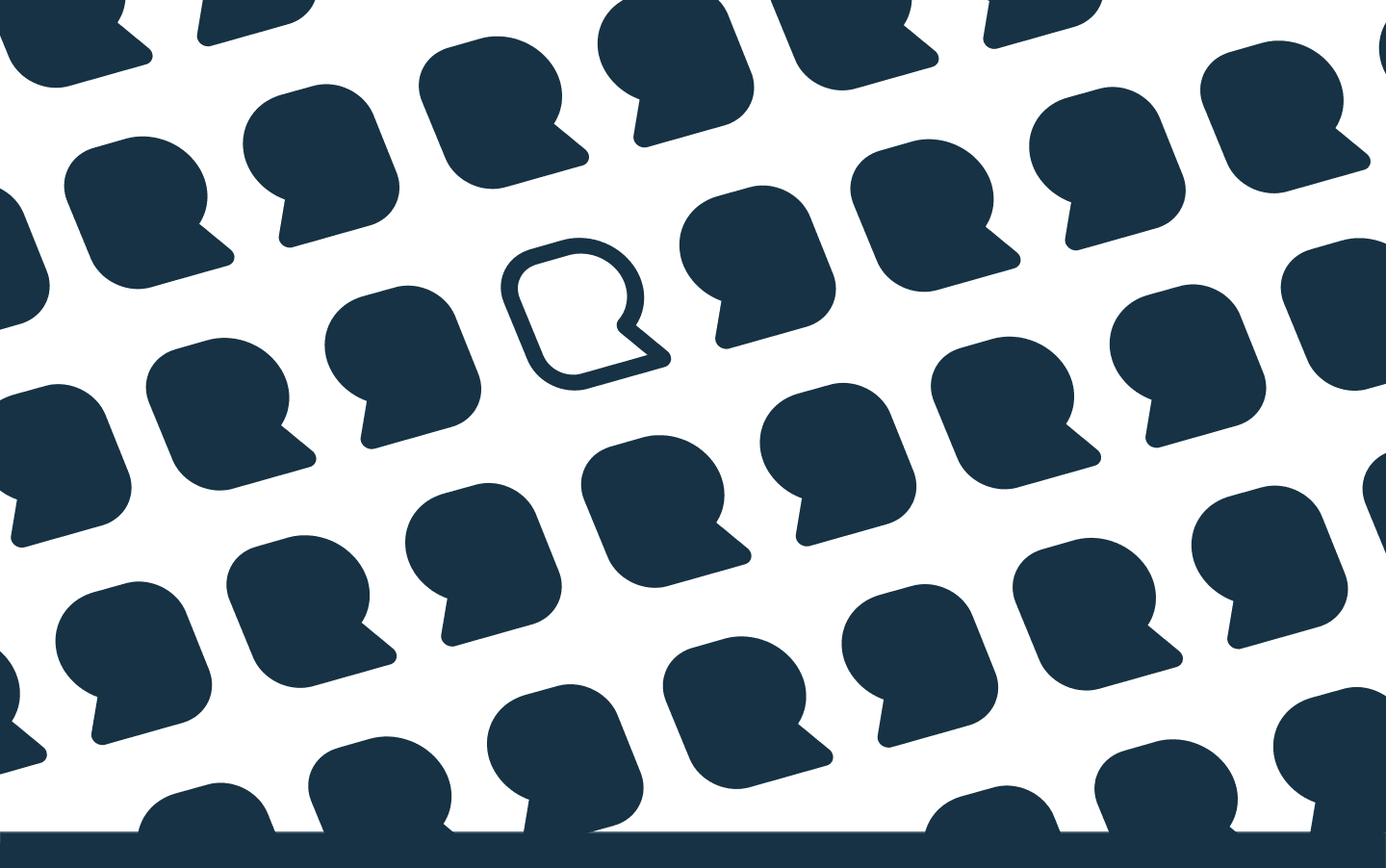 Pattern visuel de l'identité Resply en bleu marine sur fond blanc