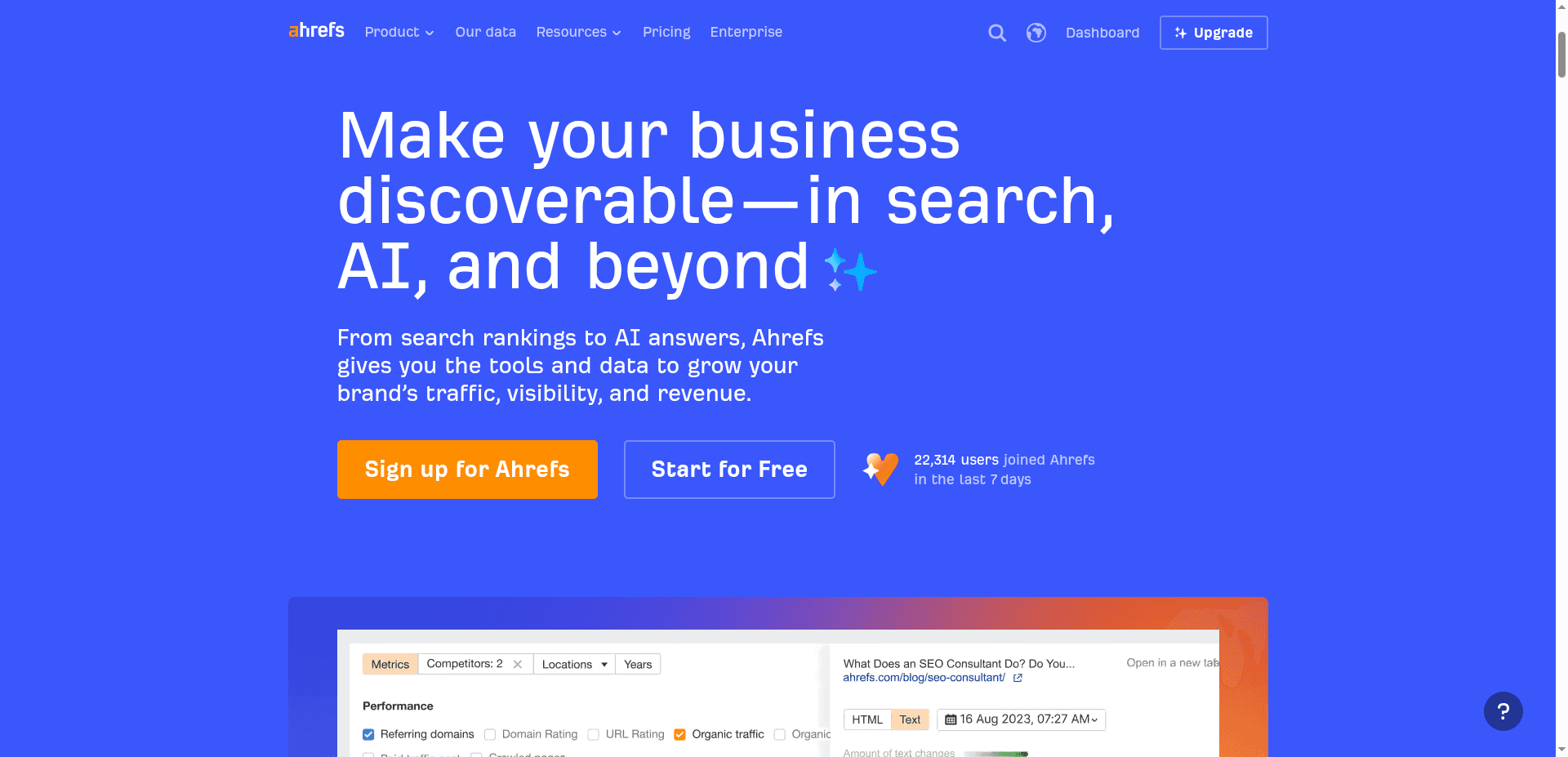 Ahrefs Starter plan