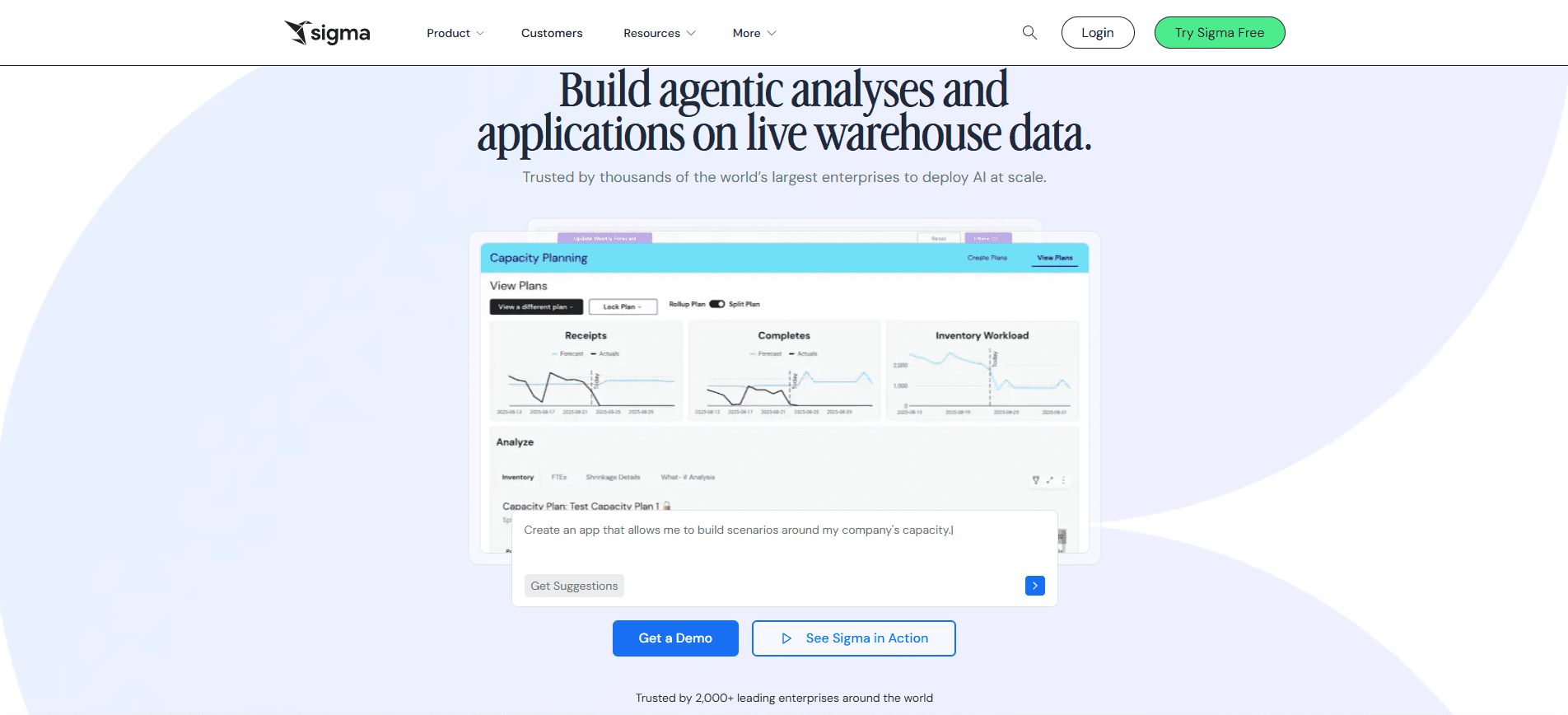 Sigma Computing homepage