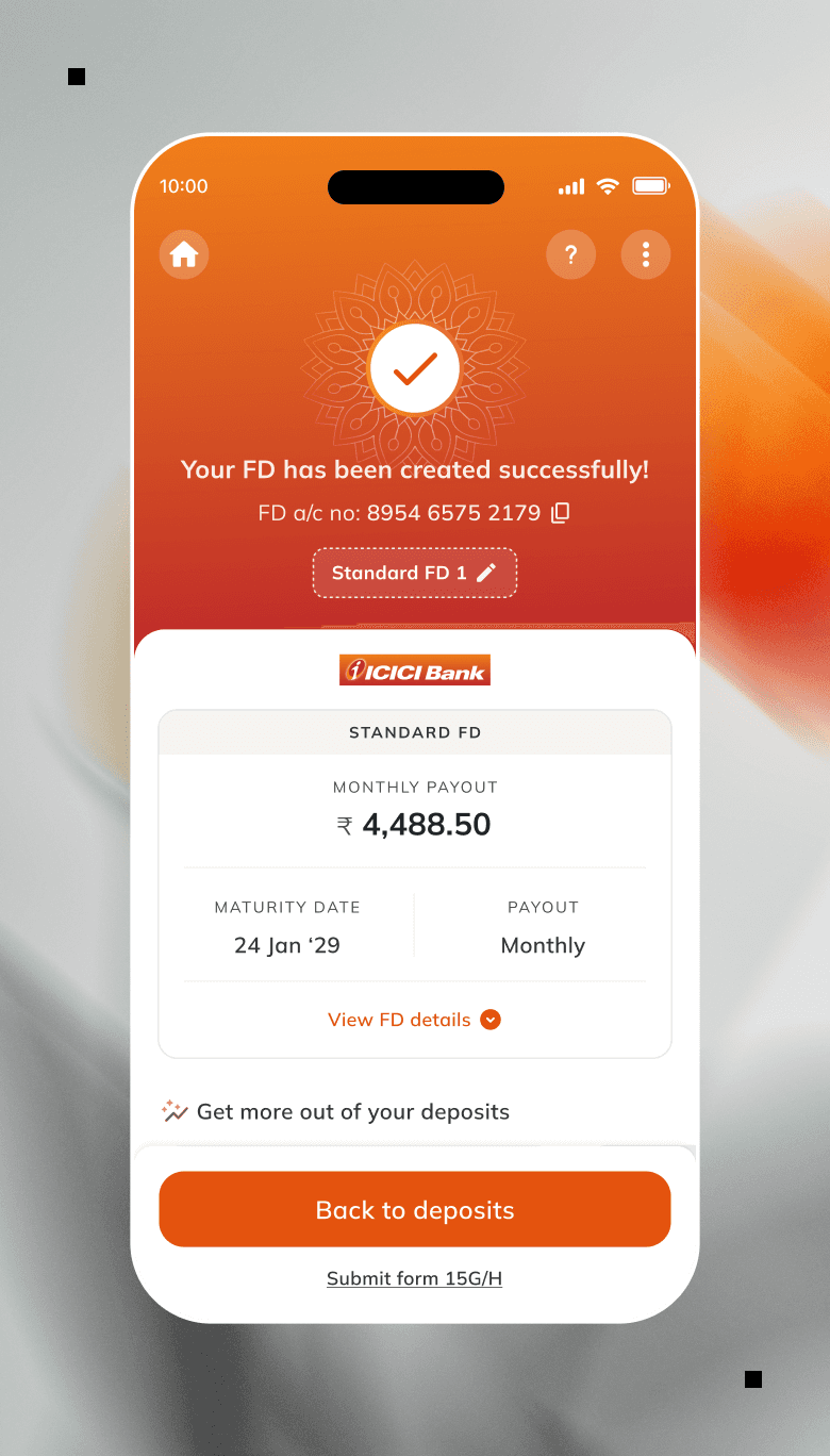 ICICI Bank iMobile app showing a successful payment