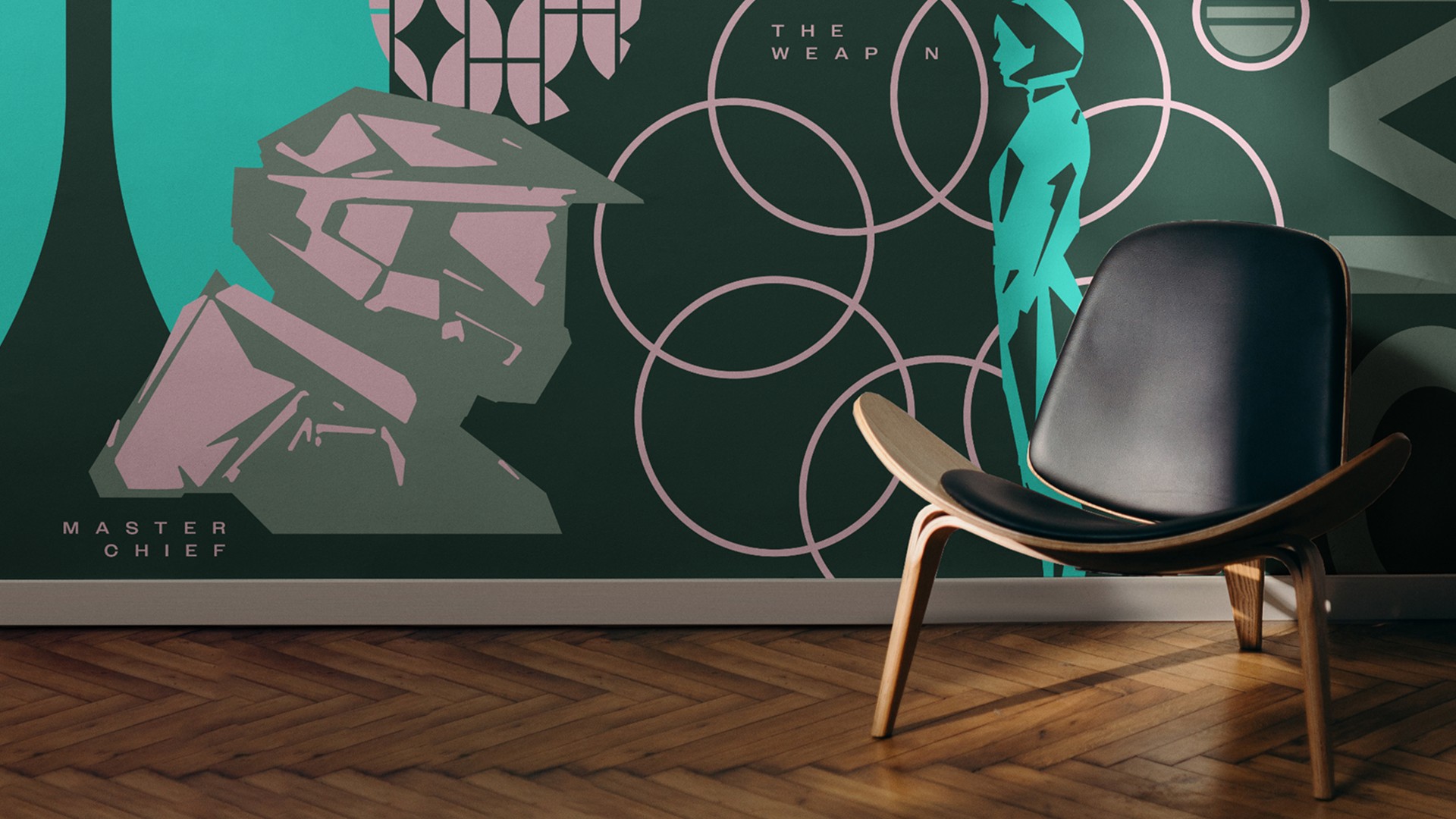 Full wall vinyl displayed in a modern office environment