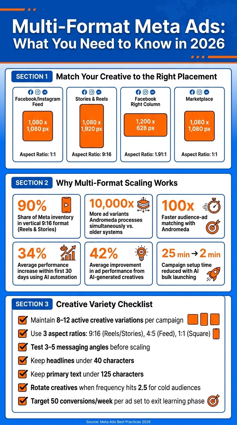 Meta Ads Multi-Format Strategy: Key Stats & Placements 2026