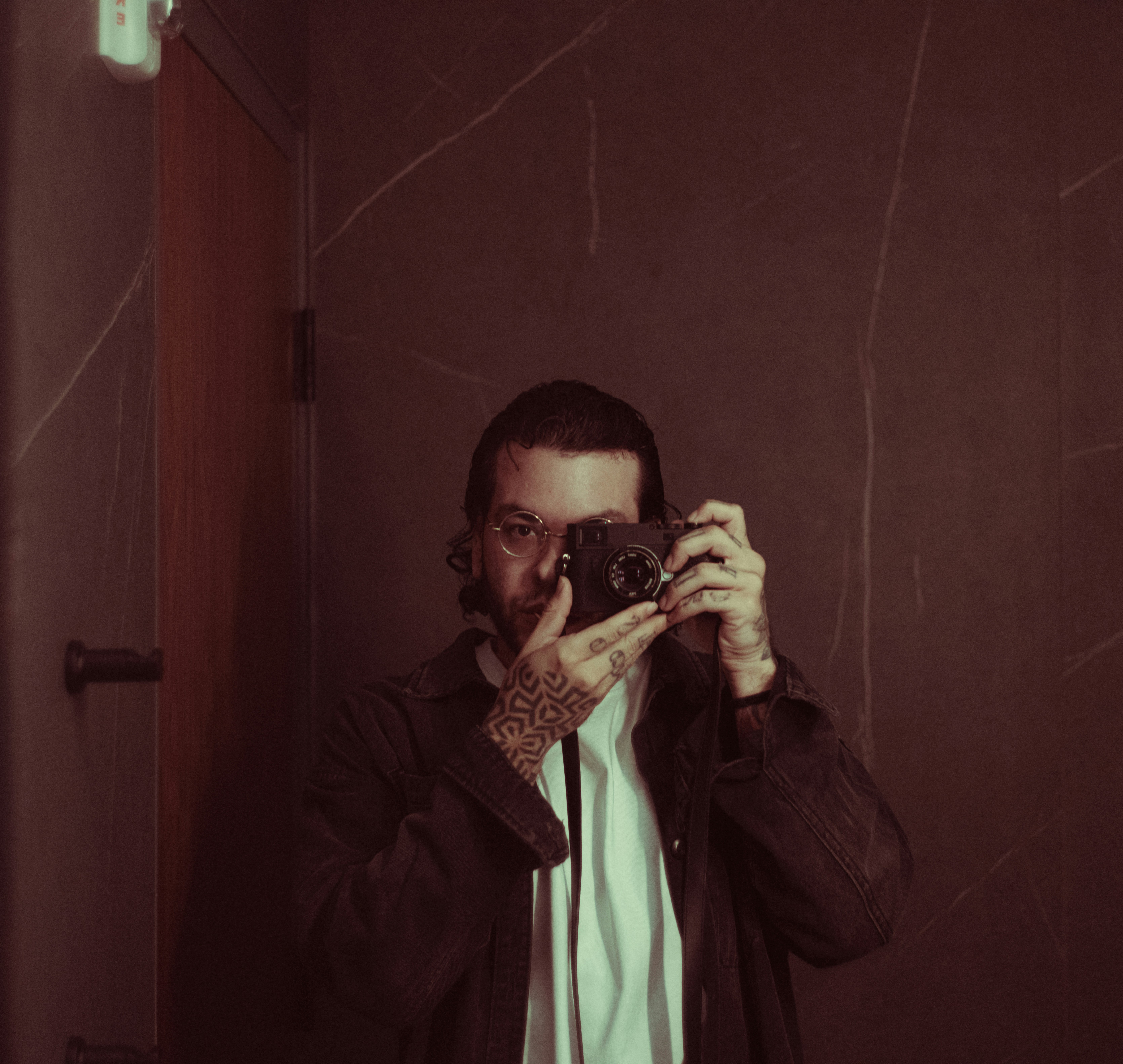 Portrait photograph with a beautiful face distorted by a photographic time-dilation effect