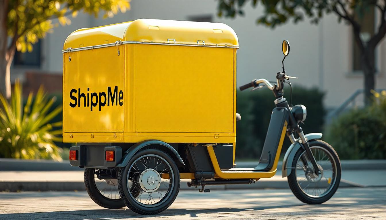 Un service de livraison et de logistique en France présentant un tricycle électrique