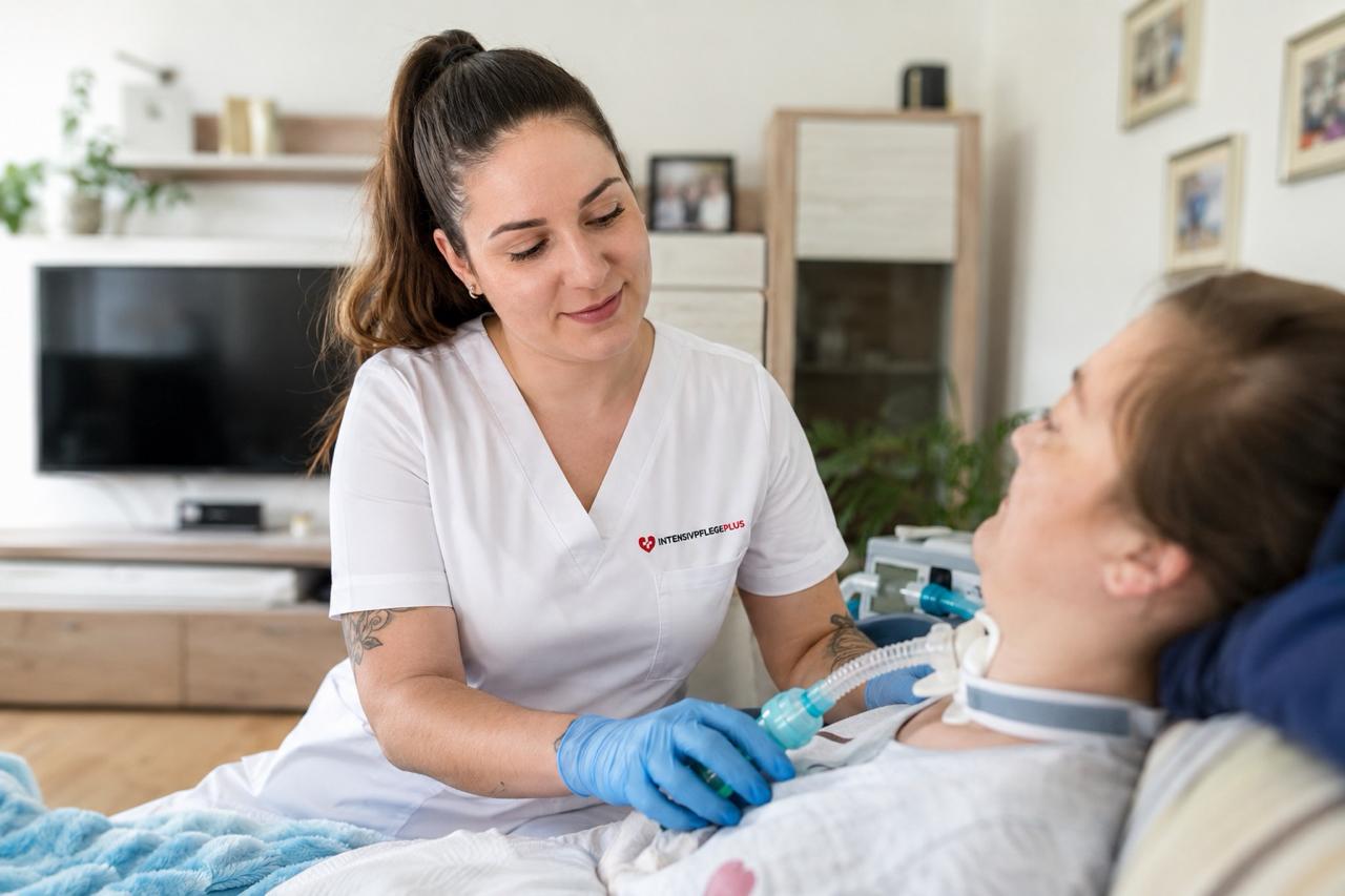 Häusliche Intensivpflege mit Infusion durch Pflegefachkraft