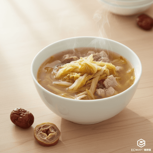 菜乾鴨腎蜜棗湯