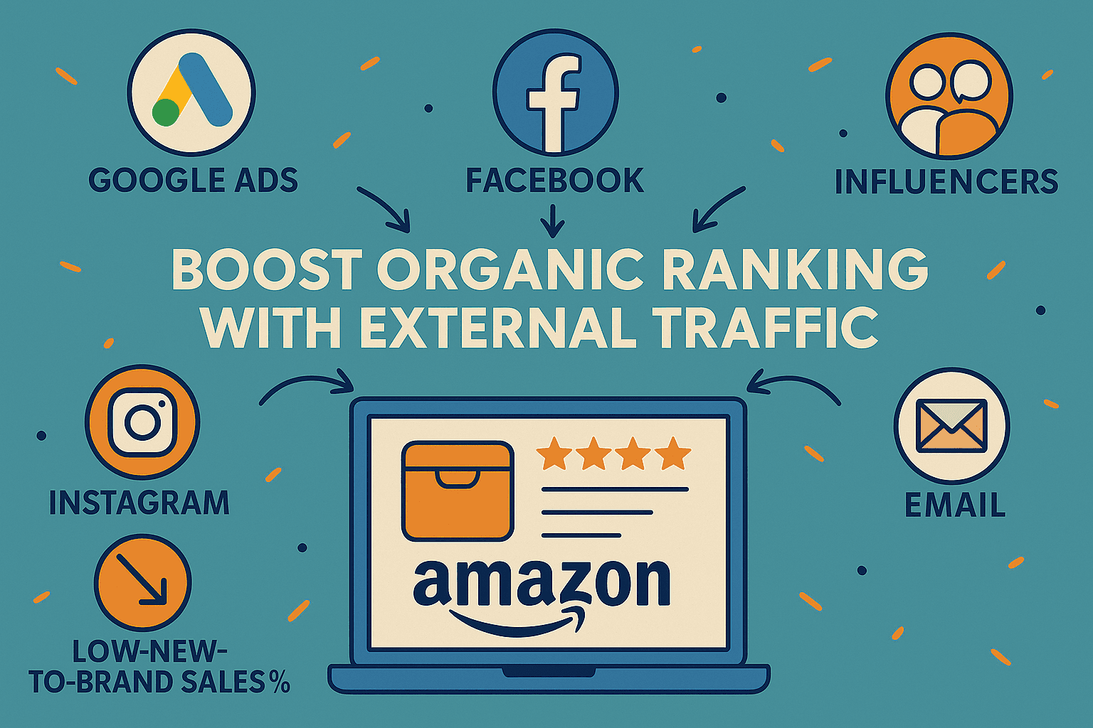 Boost organic ranking with external traffic