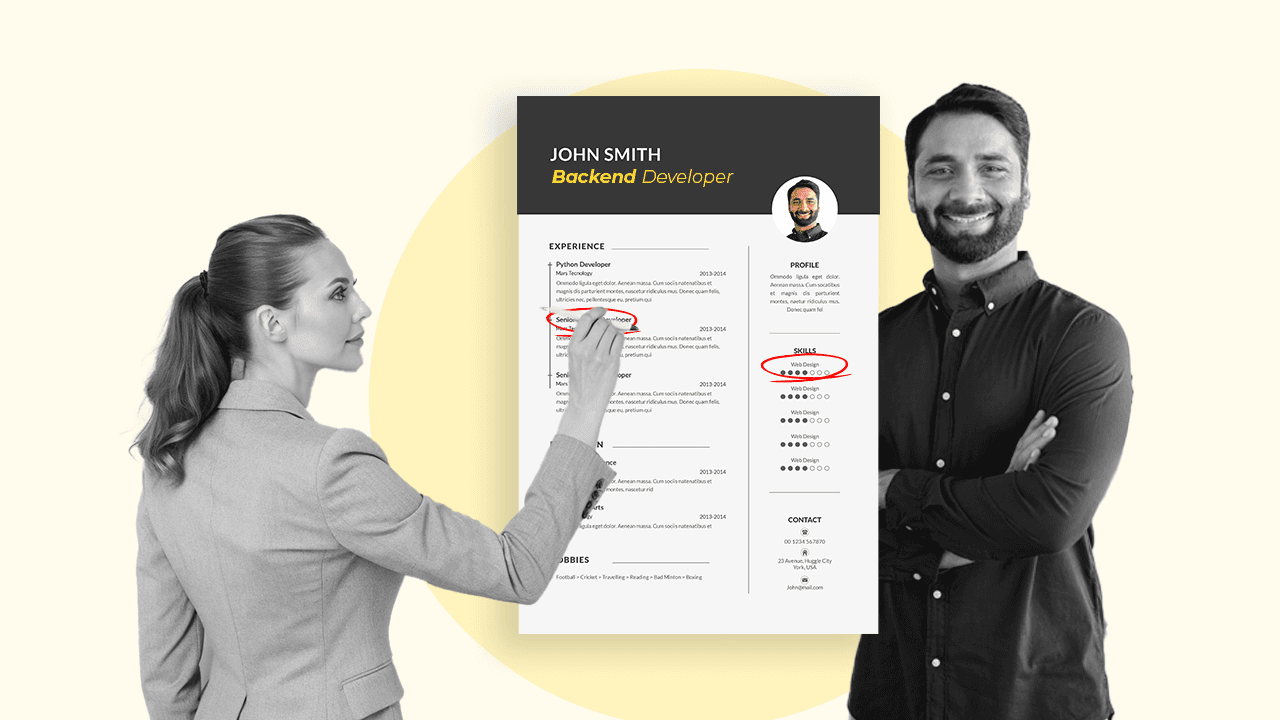 woman looking at resume - Hiring a Developer for a Startup
