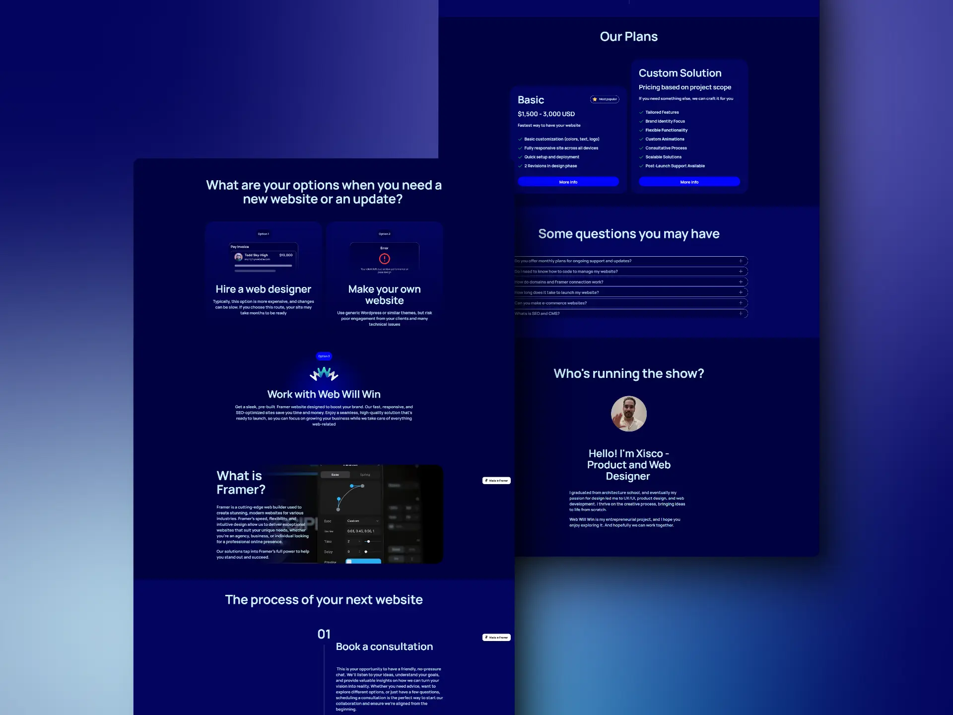 3 iPhones displaying the responsiveness of the website Compadre