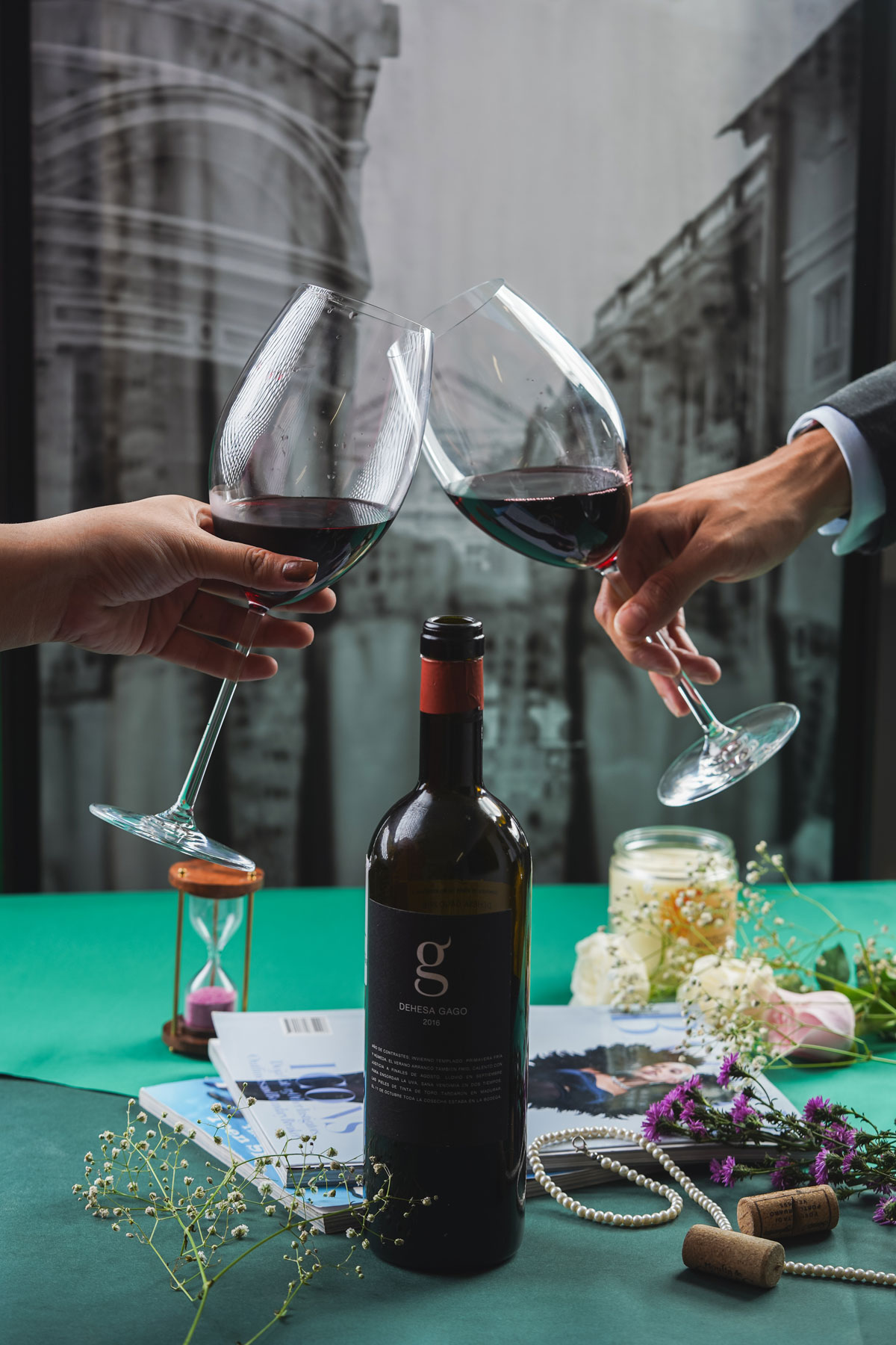 Portrait of the head chef standing at the restaurant entrance.