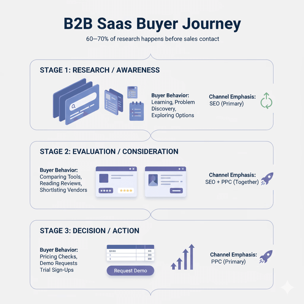 b2b SaaS buyer journey