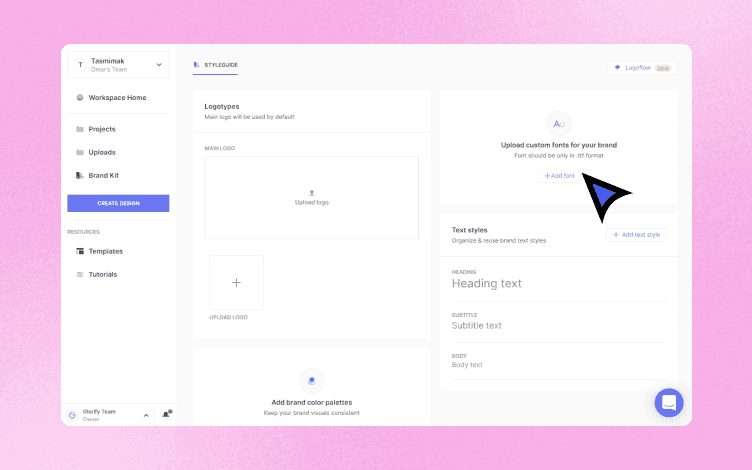 glorify-app-brand-fonts-creation