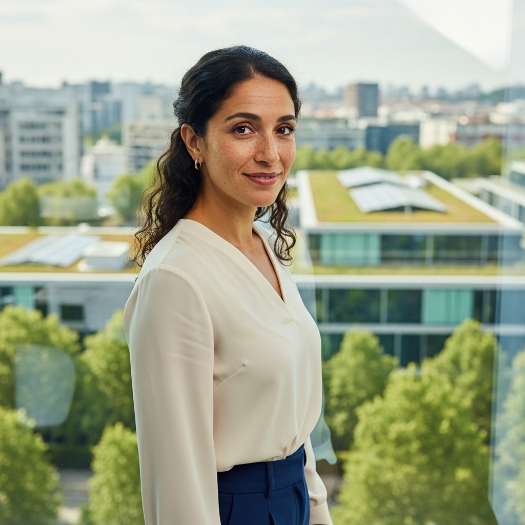 mulher analisando documento e laptop