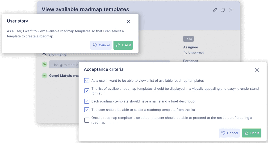 user story writing with AI