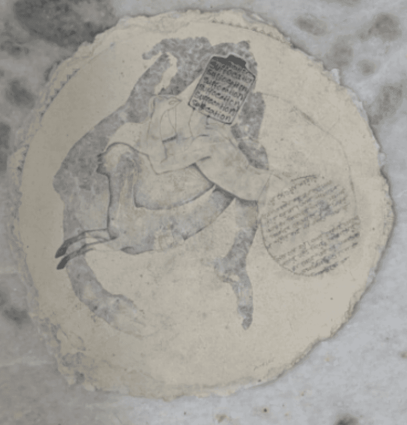 herd of sheep on road painting