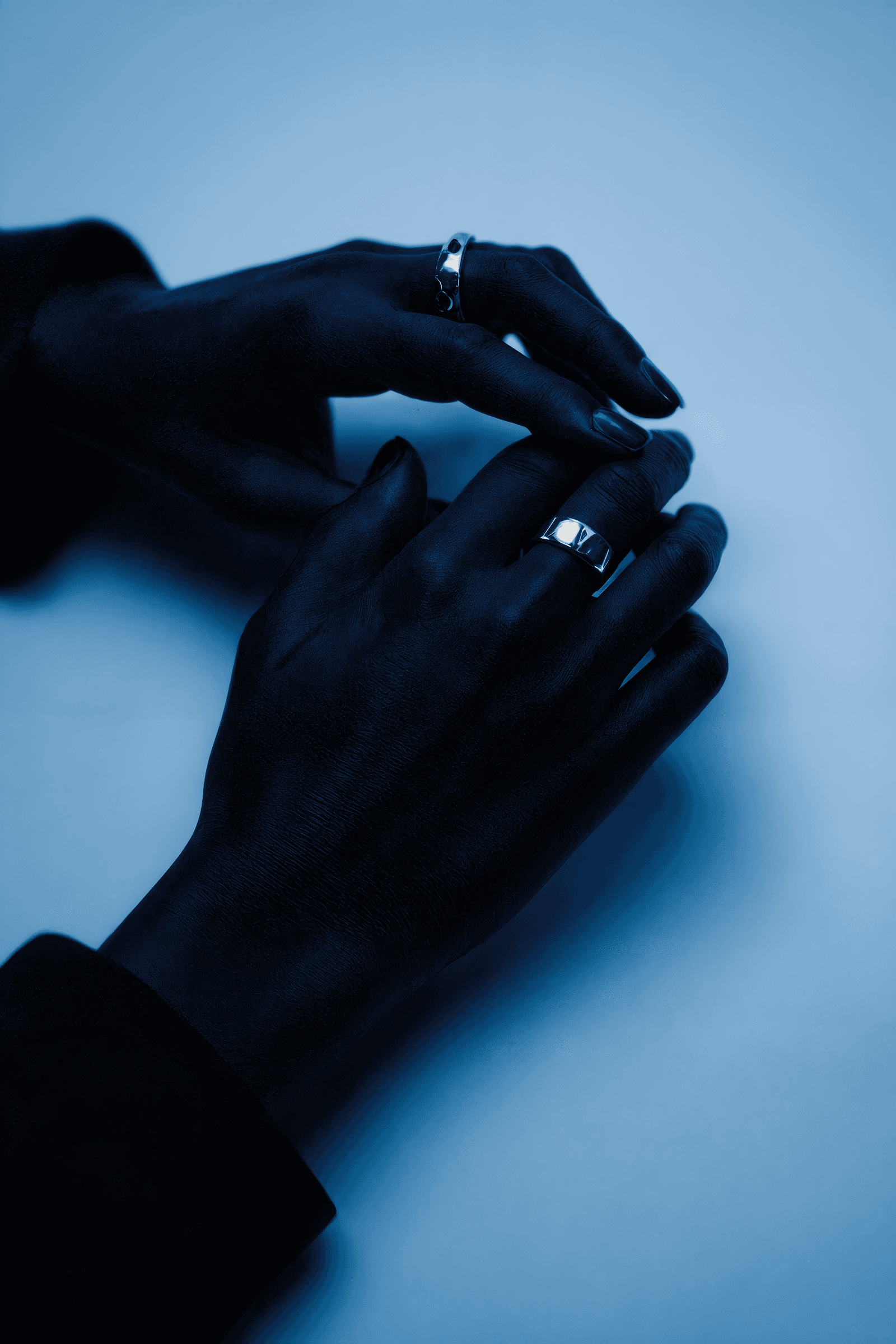 Blue Glow: Studio Portrait Series