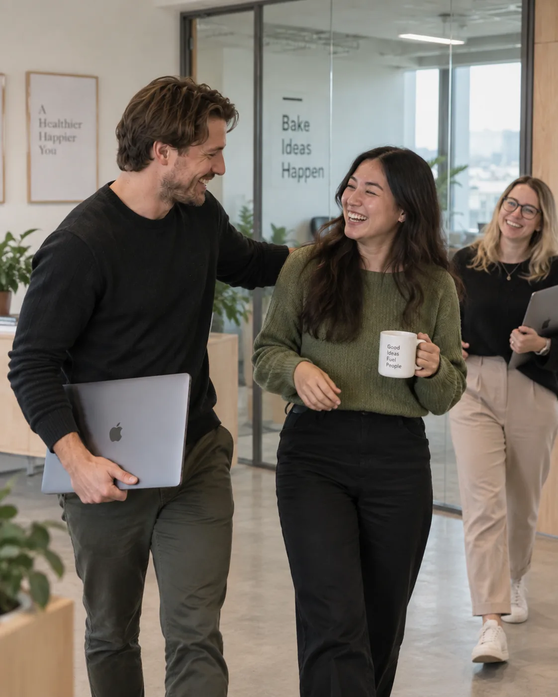 Group discussion in an office