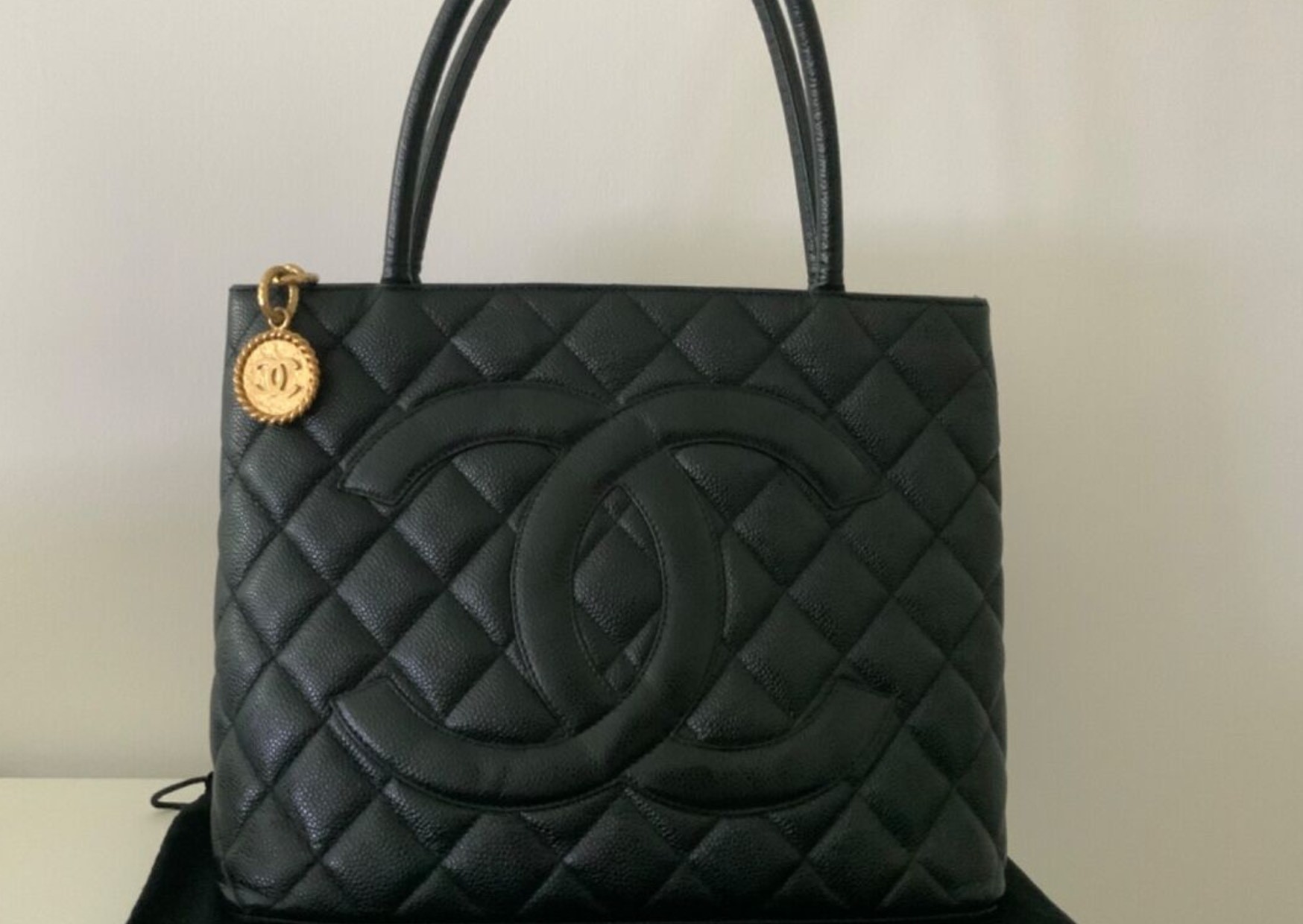 Authentic, real, Pre-loved Chanel Medallion Tote, designer luxury bags