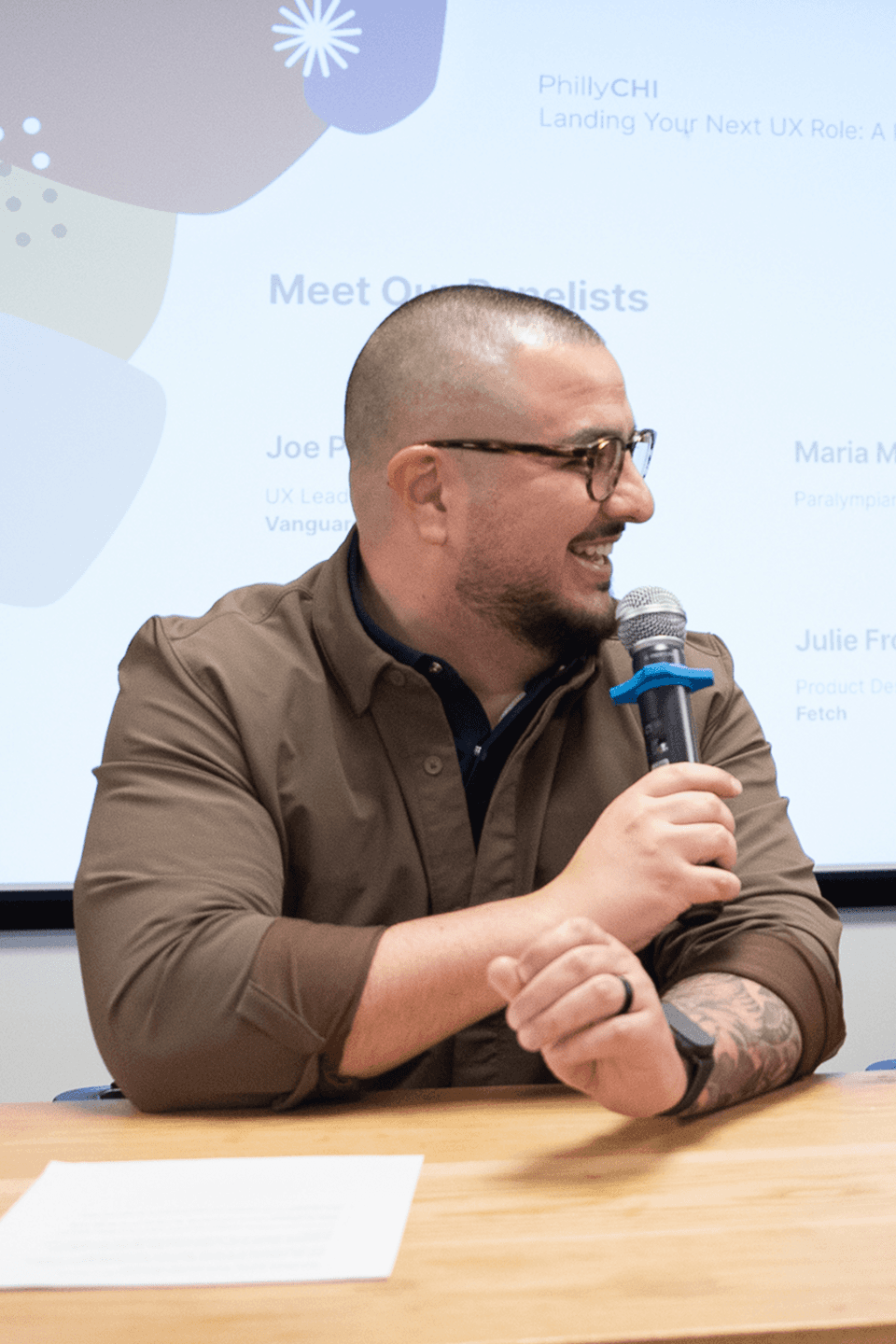 John Doe working on his computer in the office