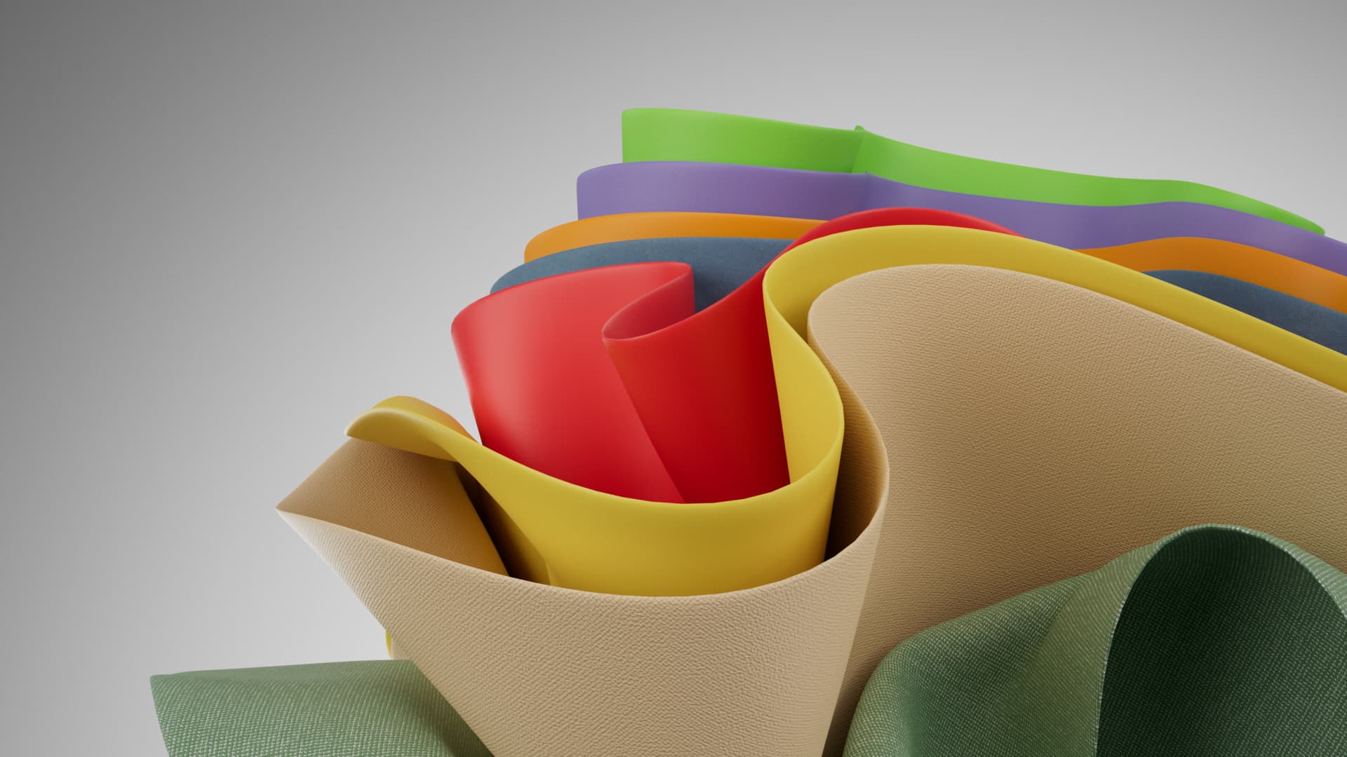 Floating pages for Accion by Este Studio. CGI Image