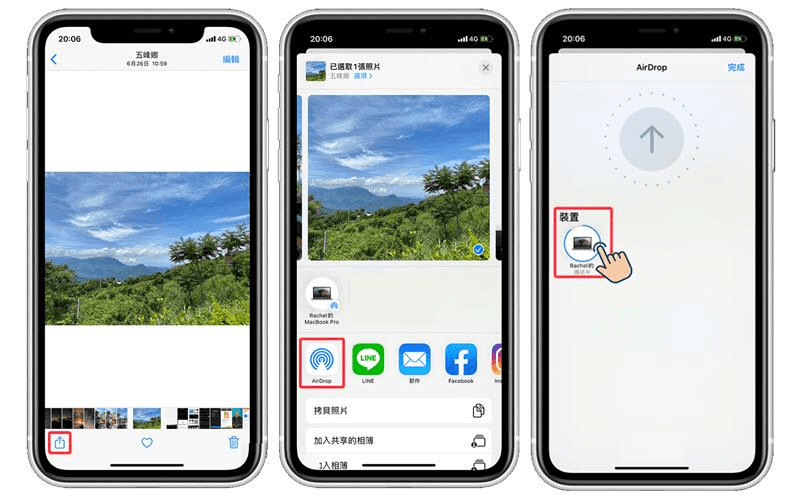 AirDrop 傳 iPhone 照片到 Mac 電腦