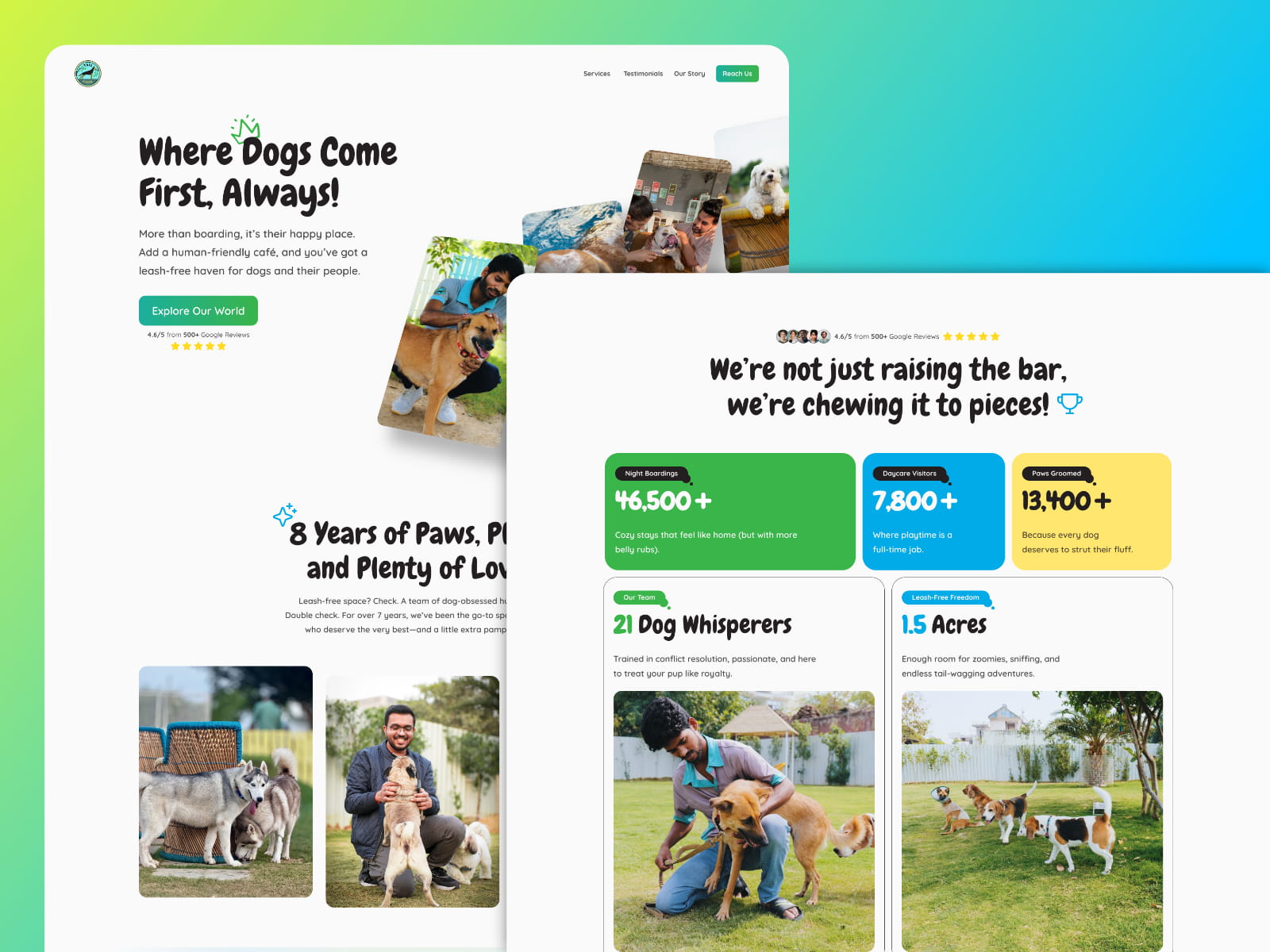 Screenshot of the Malladi website displaying a few UI and UX components to showcase the design approach.