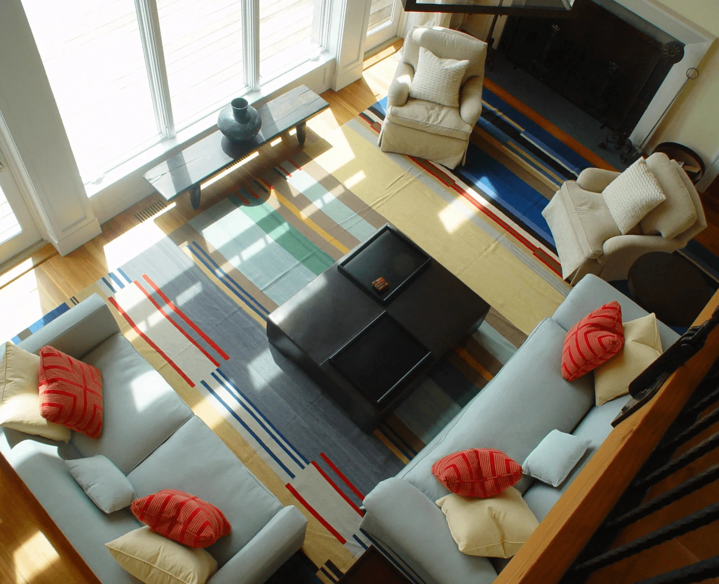 The living room at the Old Greenwich residence