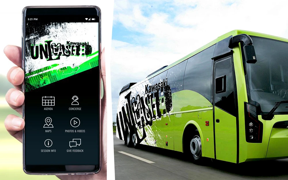 Kawasaki micro app and bus