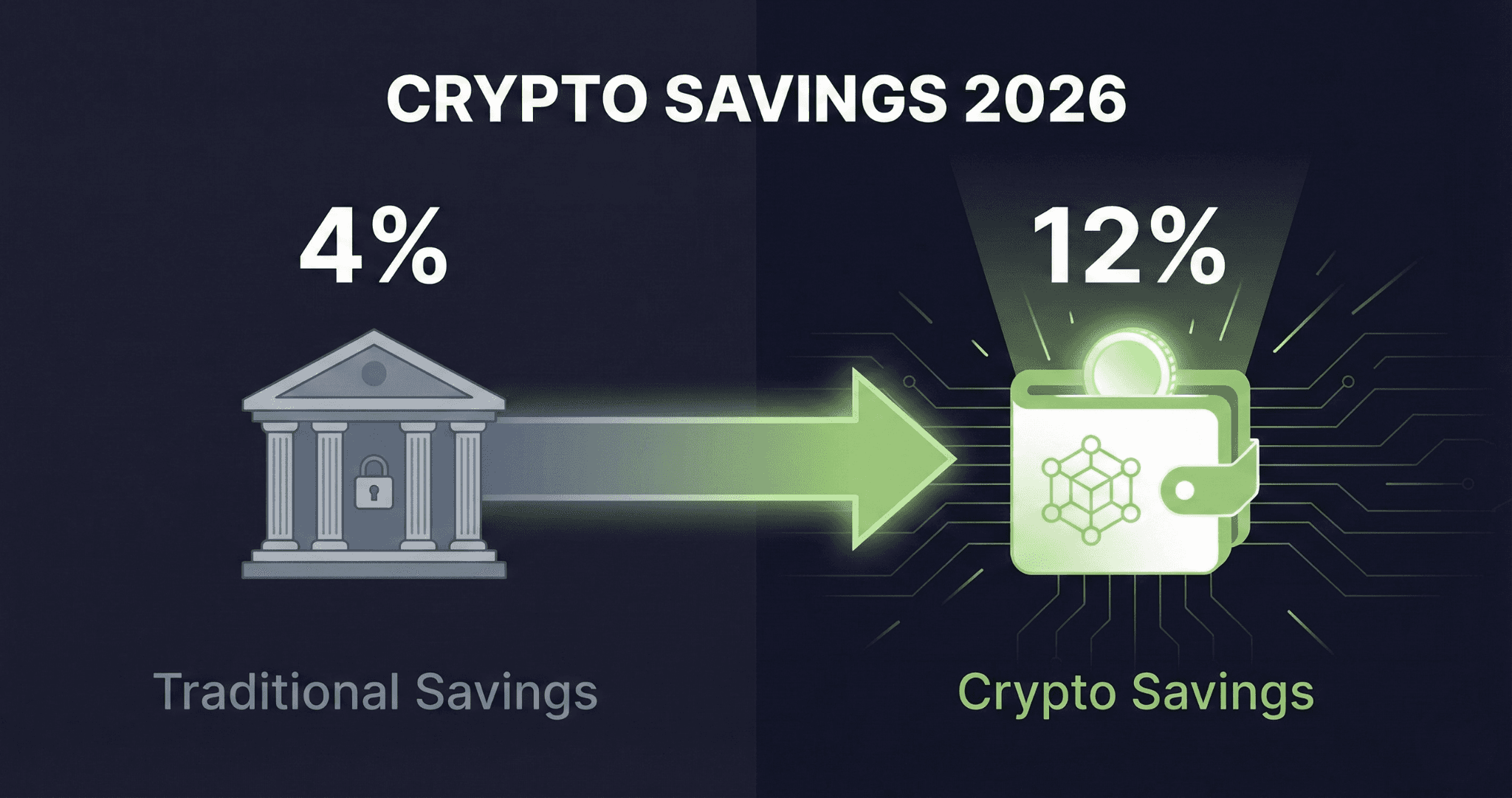 Crypto savings account comparison showing platforms and yield rates