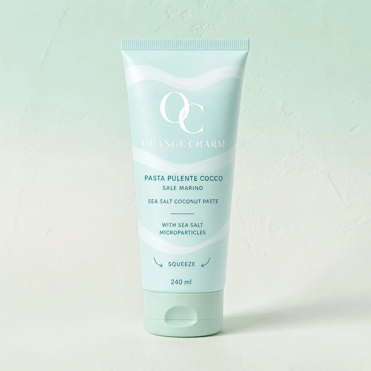 Private label body scrub in tube packaging