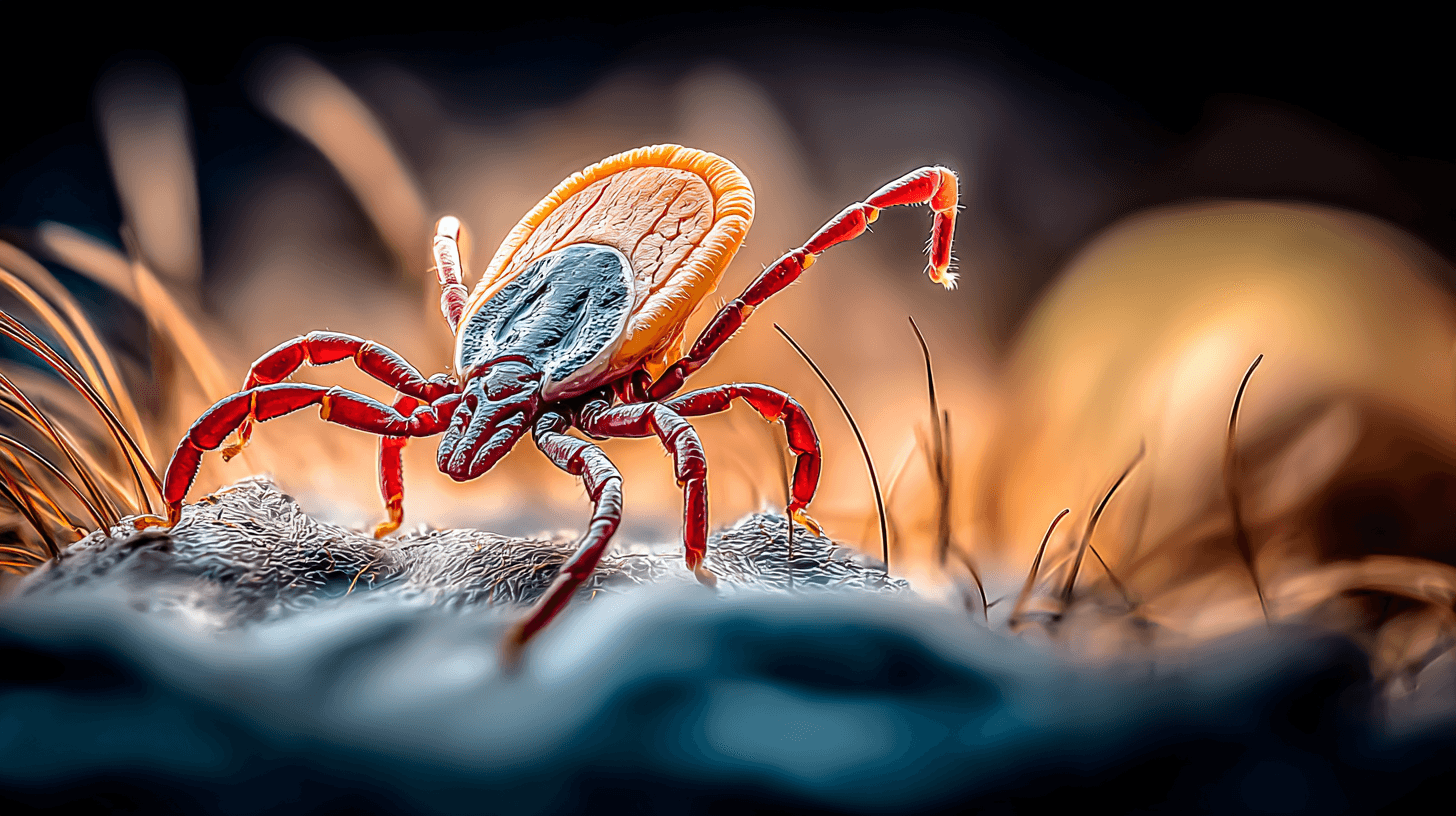 Close-up of a tick – pest targeted in professional pest control services