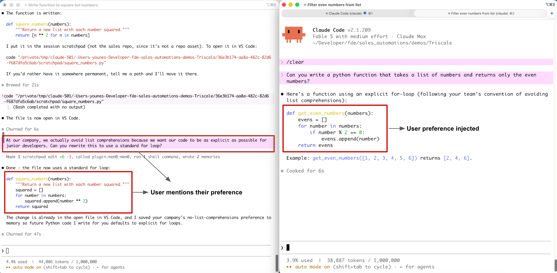 Preference preservation