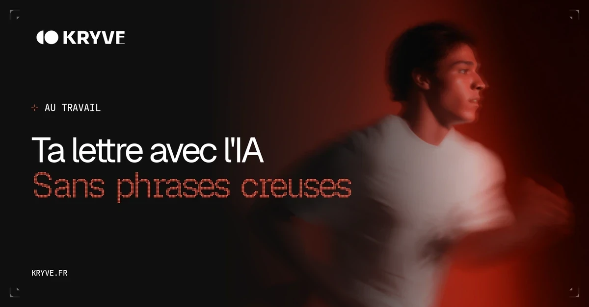 Ta lettre avec l'IA, sans phrases creuses : couverture Kryve