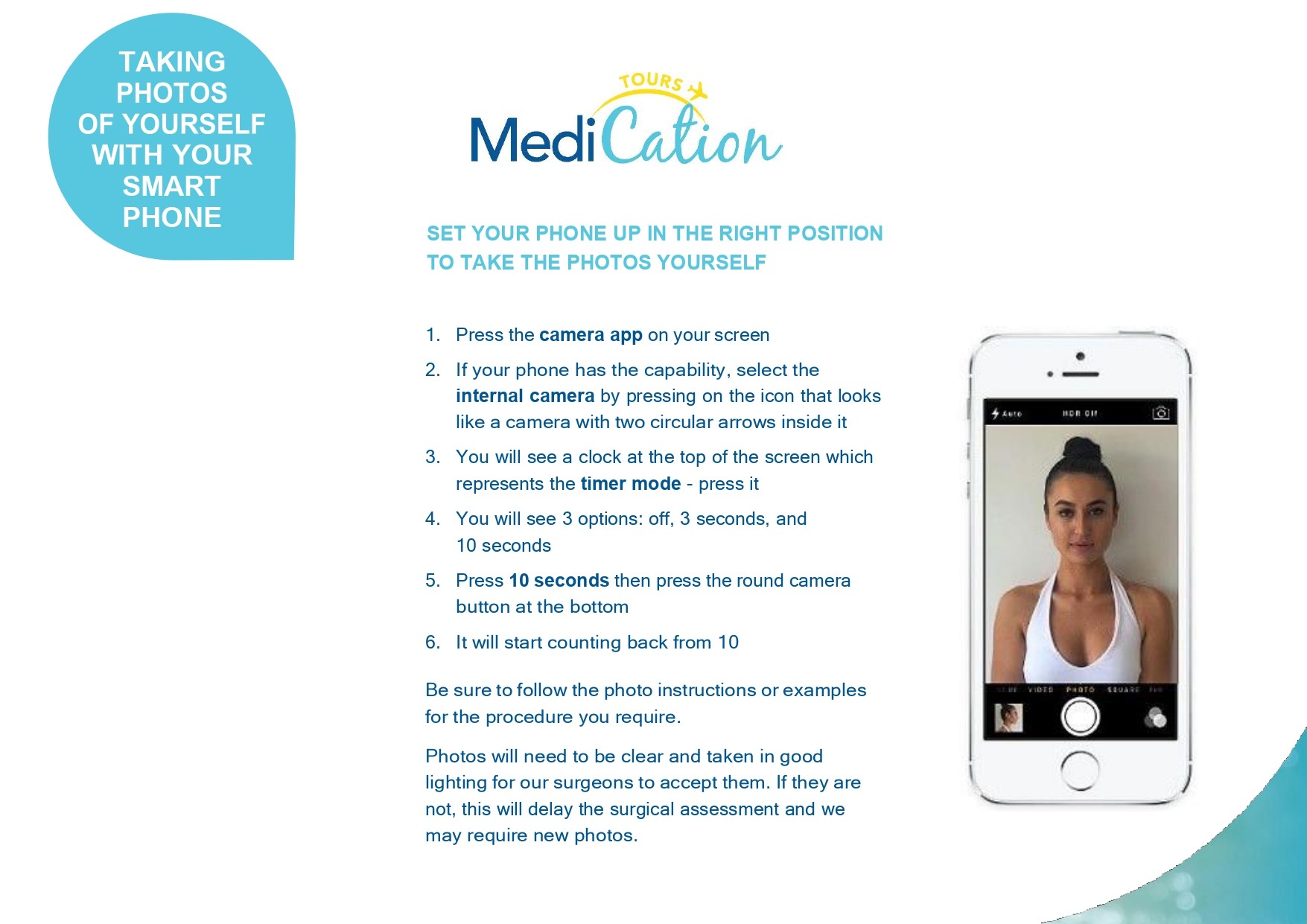 Correct Photo Positions for Your Plastic Surgery Assessment