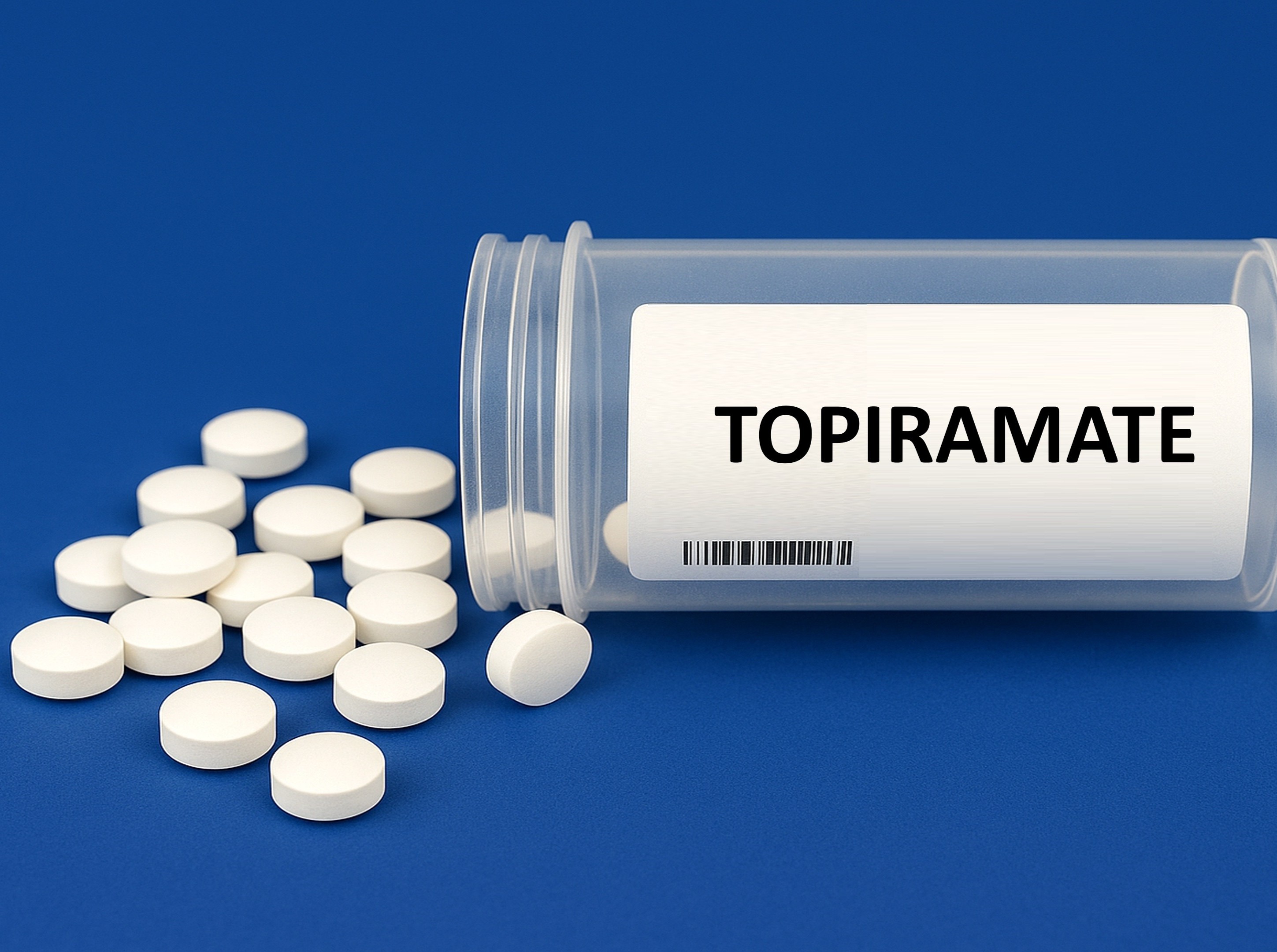 pill bottle of topiramate, showing an option on the weight loss drugs list