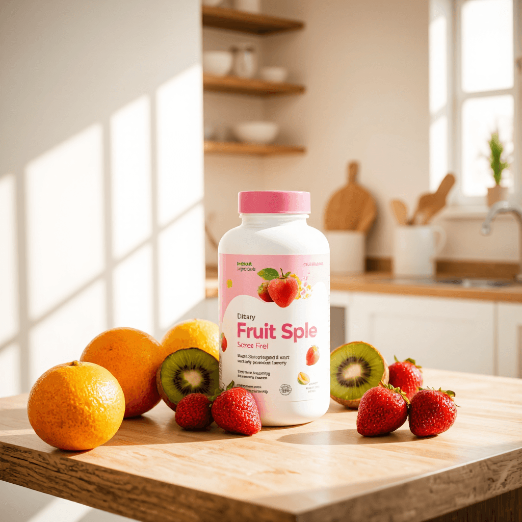 product photography of a bottle of dietary supplements