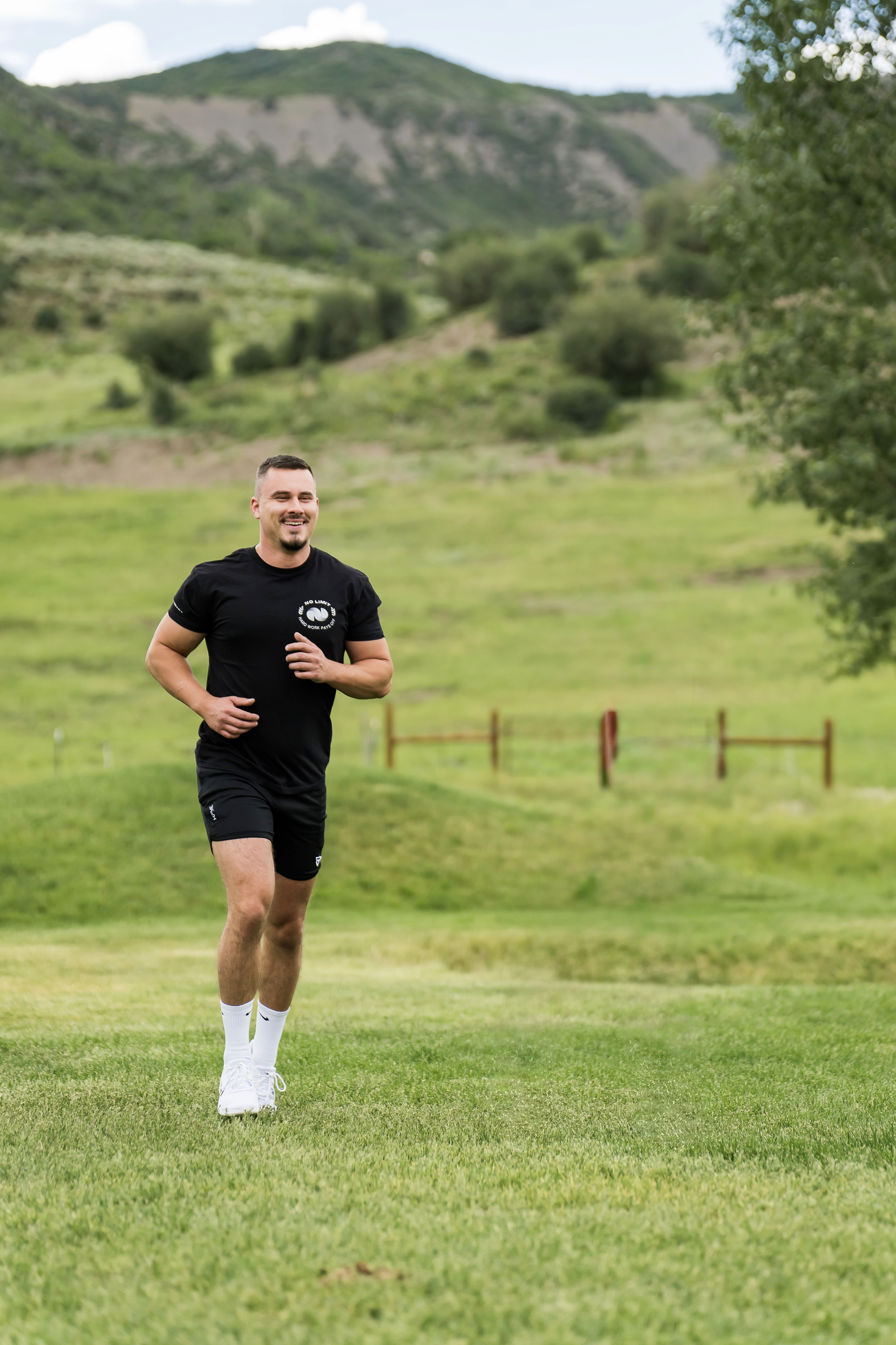 Athlete winning a race