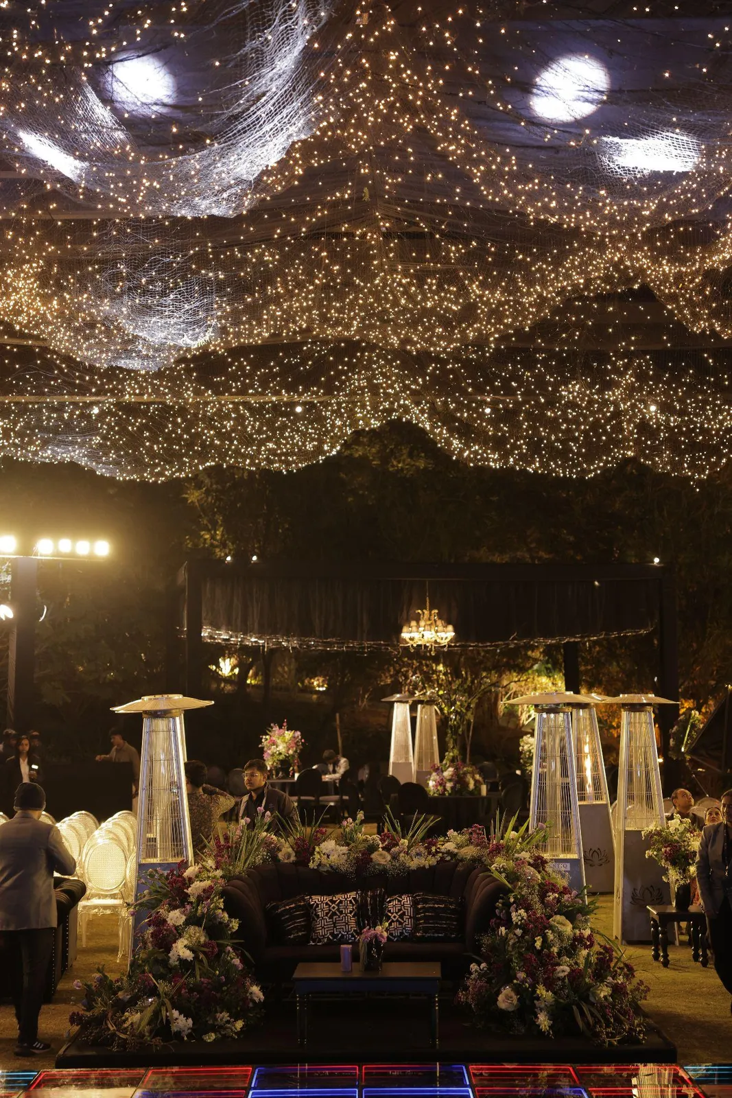Suhani and Dhruv Sangeet in black and silver — Behind The Scene real wedding