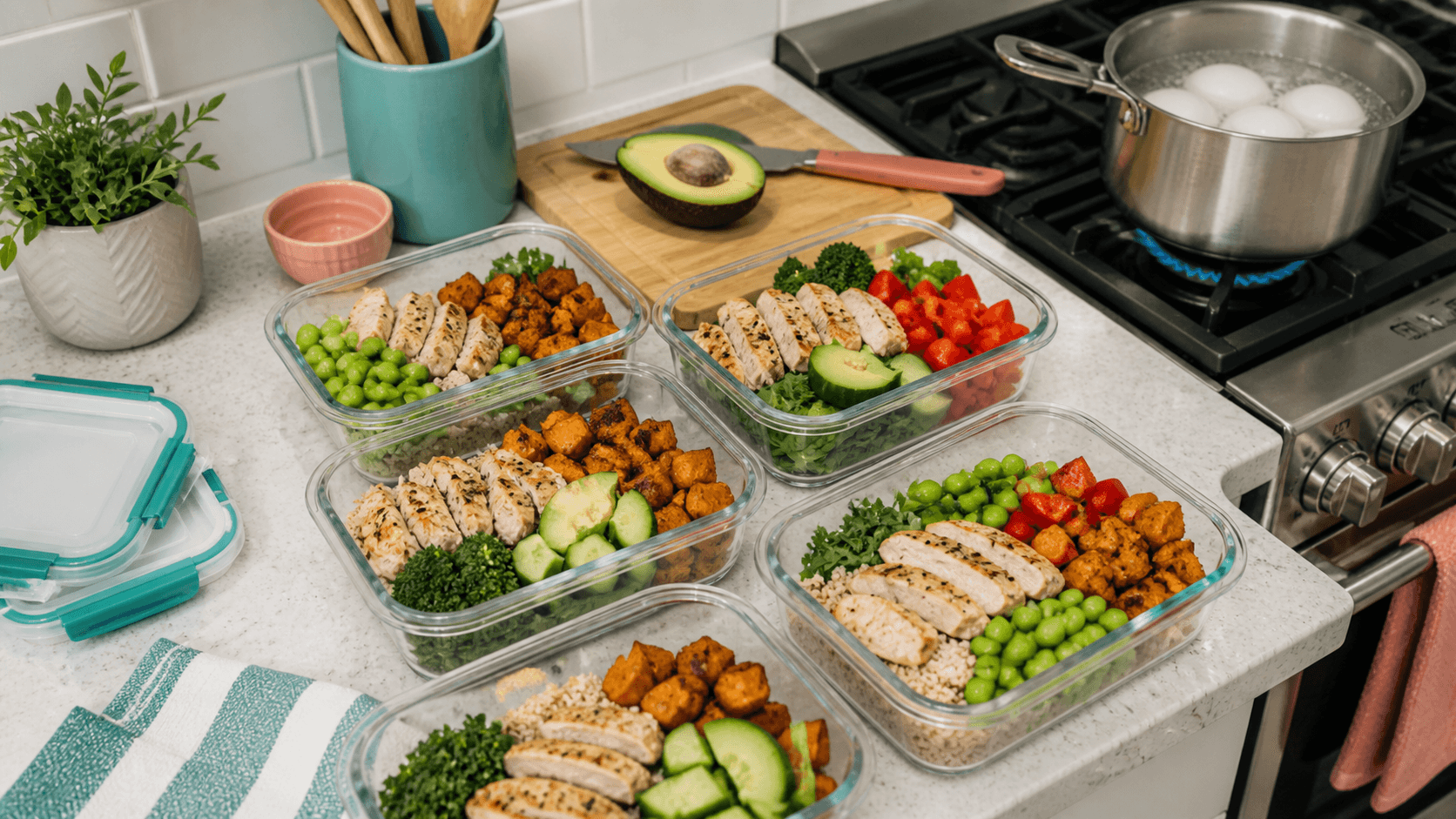 High Protein Meal Prep - Hoot Fitness