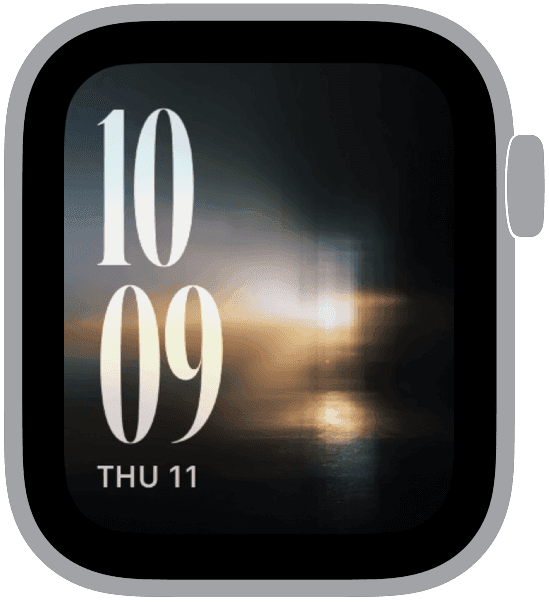 An Apple Watch face from the Afterimage collection