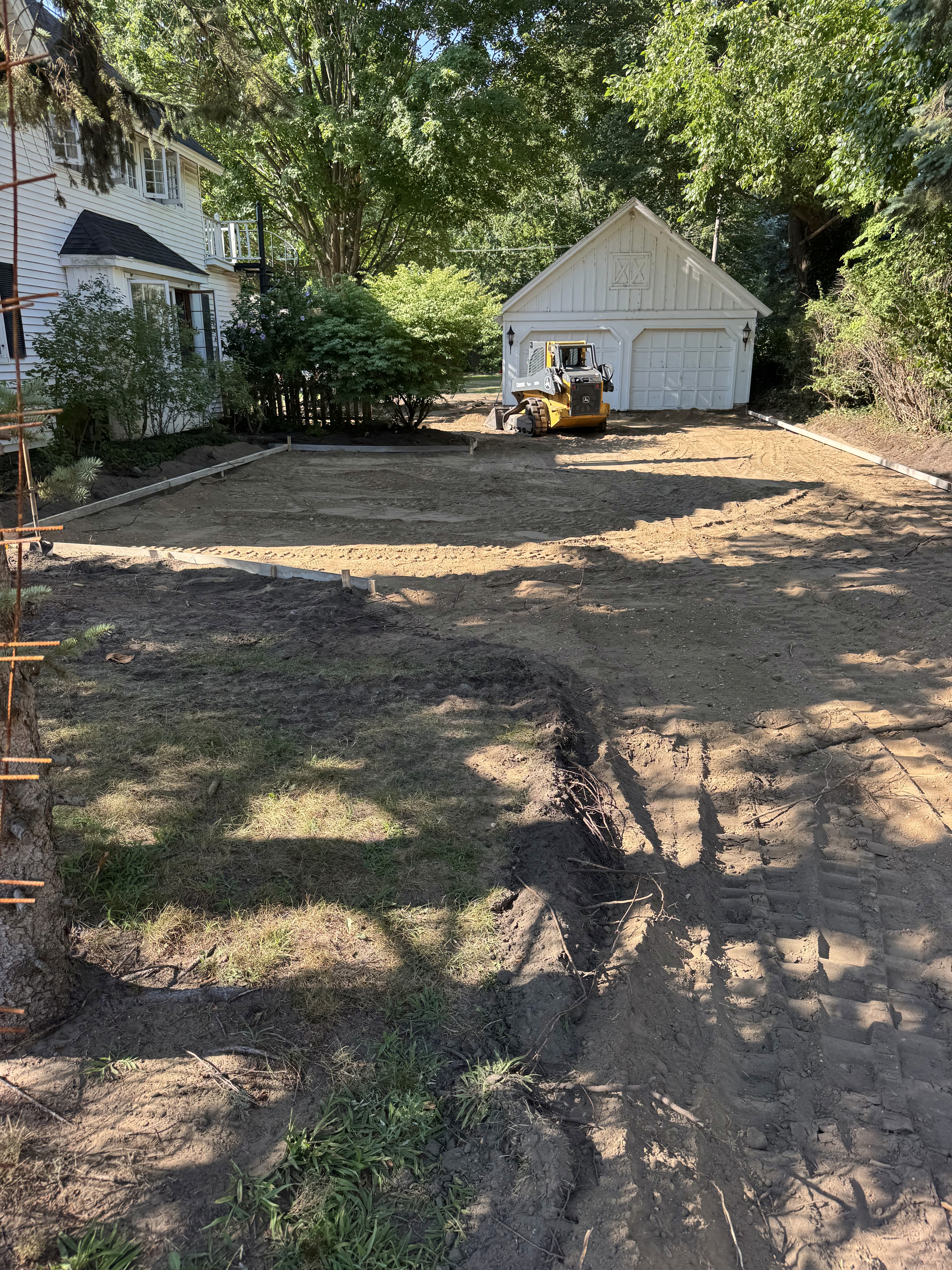 Driveway tear-out in progress