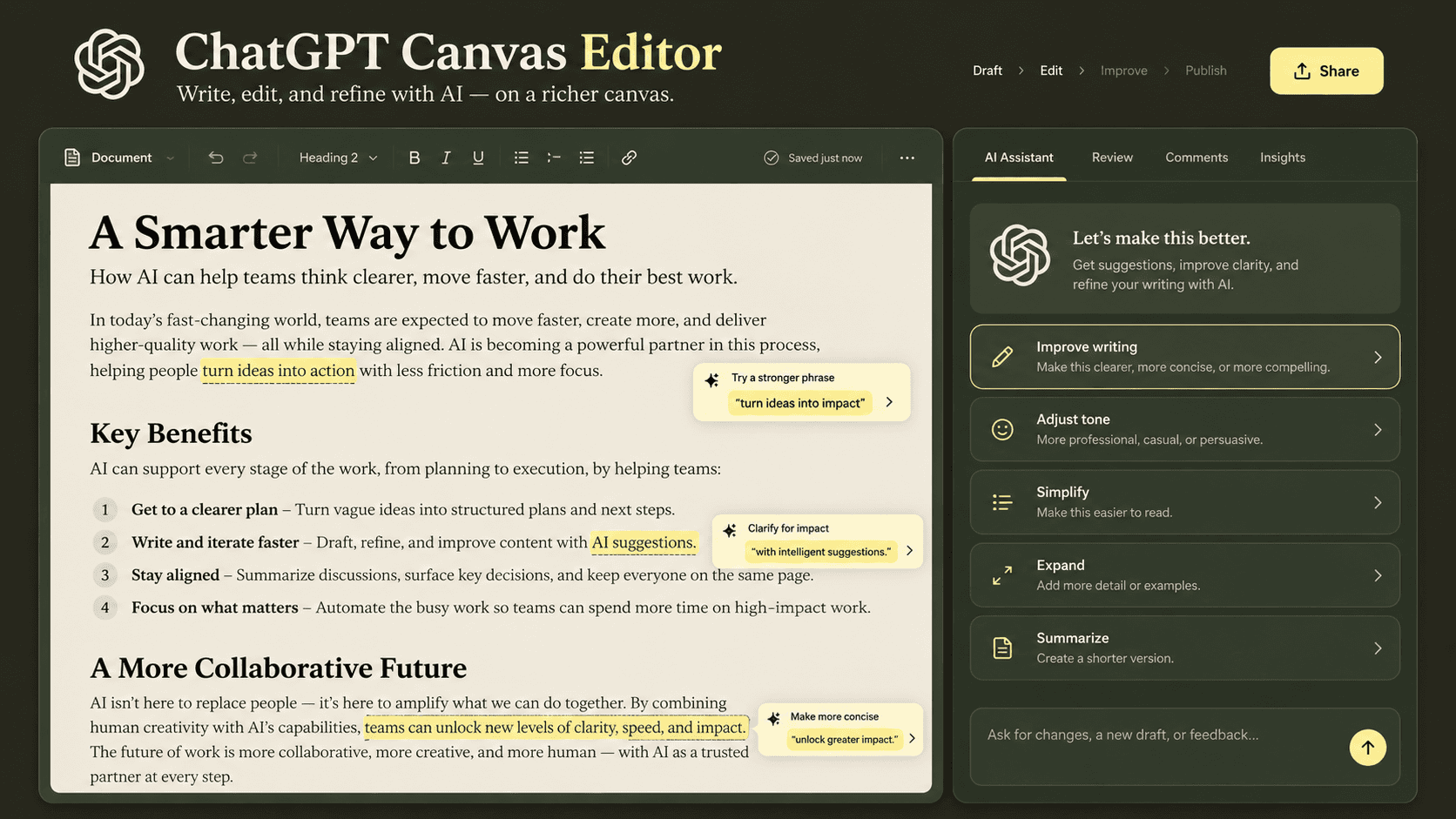 How to Edit Long Reports and Articles With ChatGPT Canvas