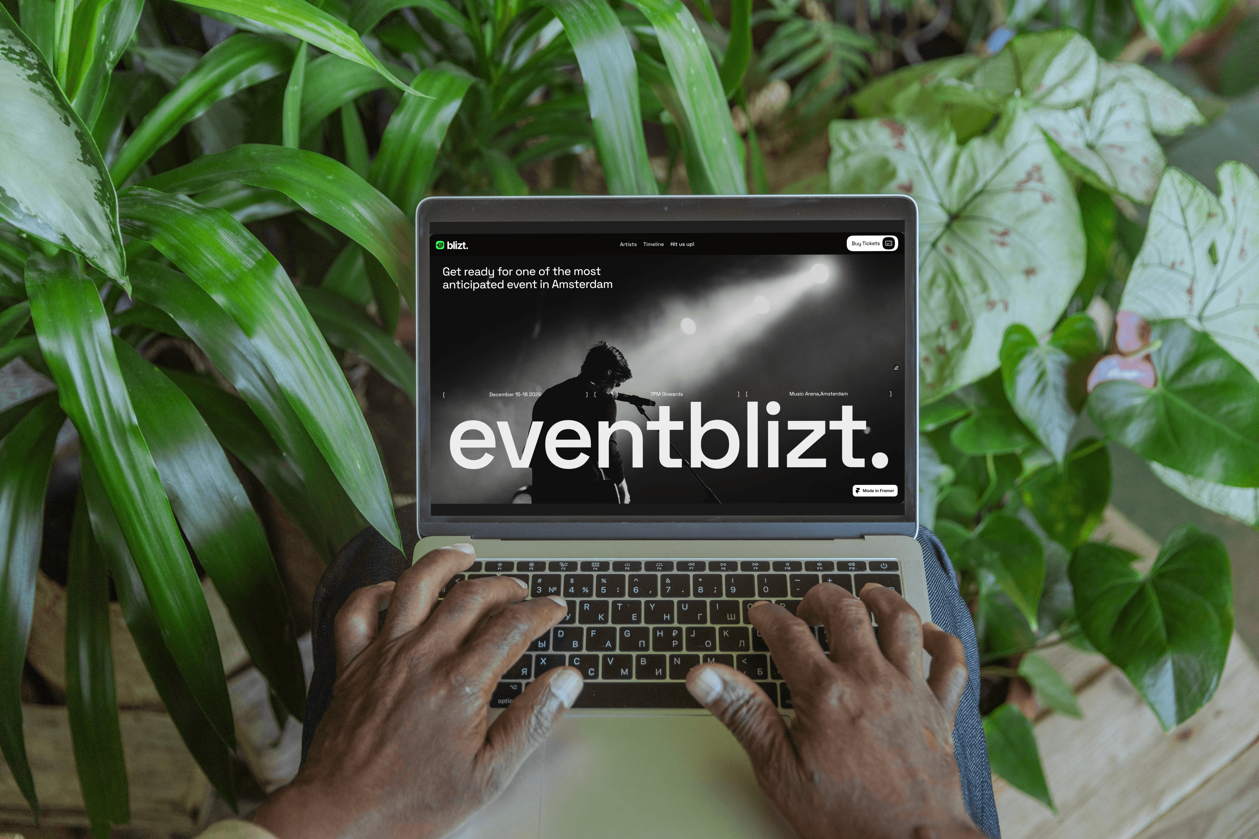 man holding microphone low light photography